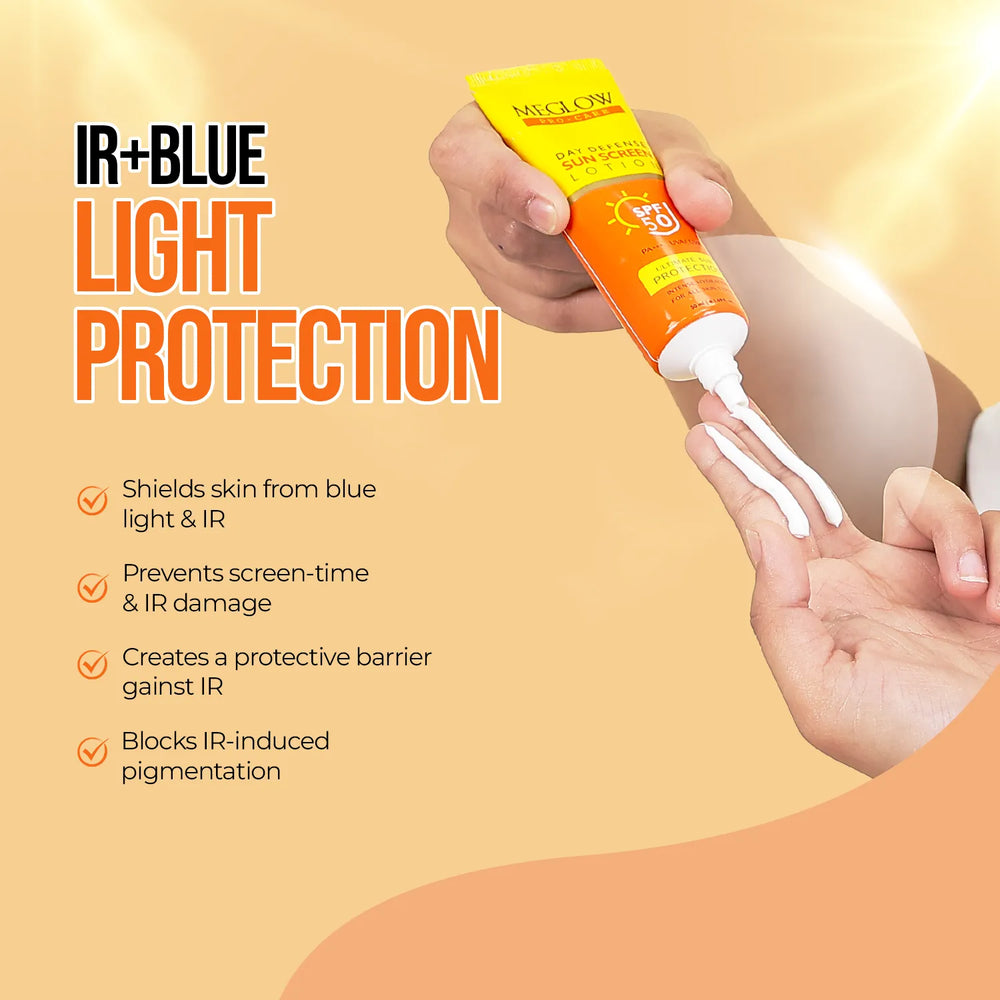 MEGLOW SUNSCREEN LOTION 50 ml ( SPF-50 )