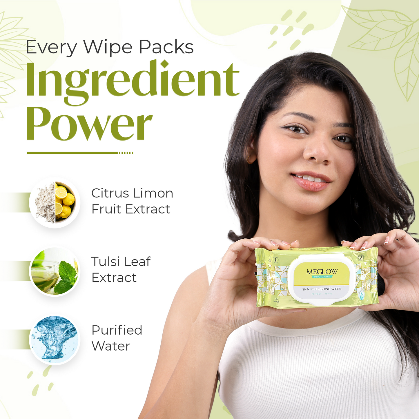 Meglow Skin Refreshing Wipes