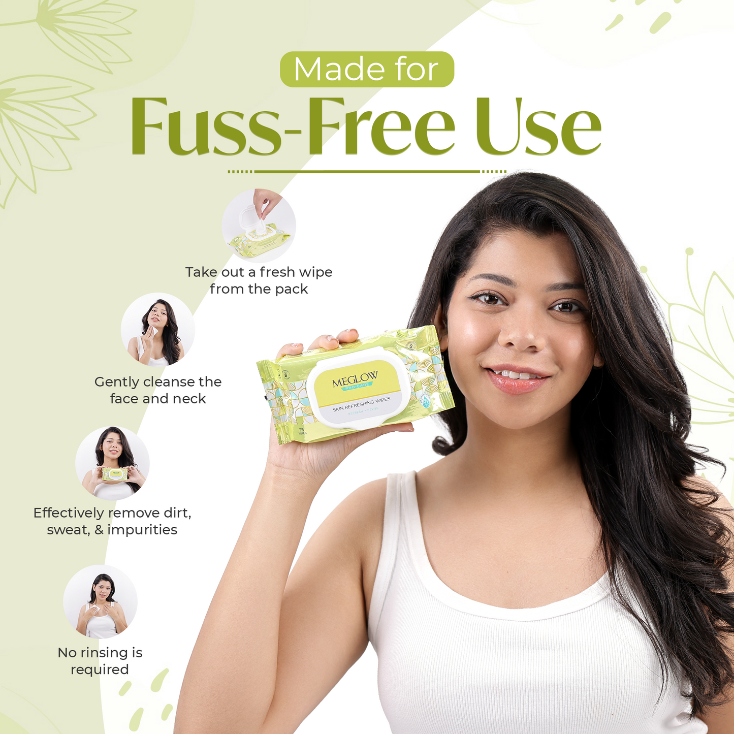 Meglow Skin Refreshing Wipes