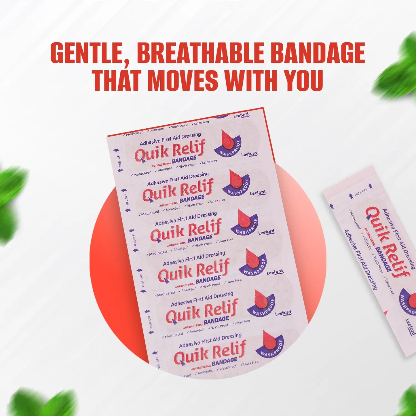 QUIK RELIF ADHESIVE WATERPROOF  BANDAGE