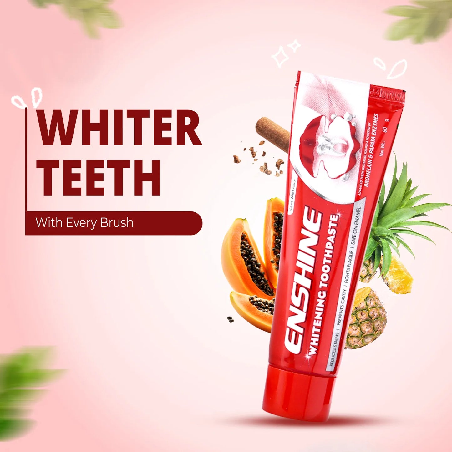 ENSHINE WHITENING TOOTHPASTE 100 GM