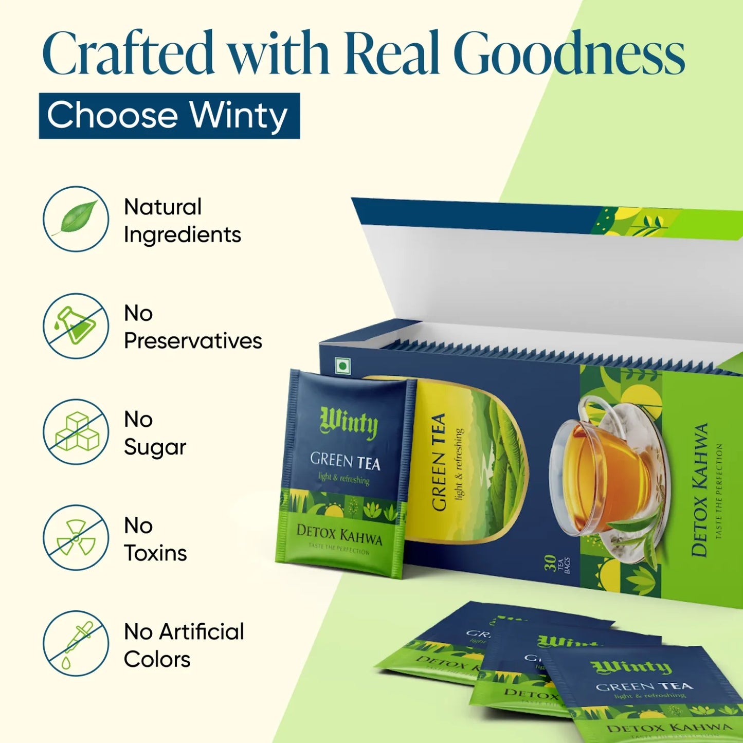 WINTY DETOX DESI KAHWA GREEN TEA 30 Bags