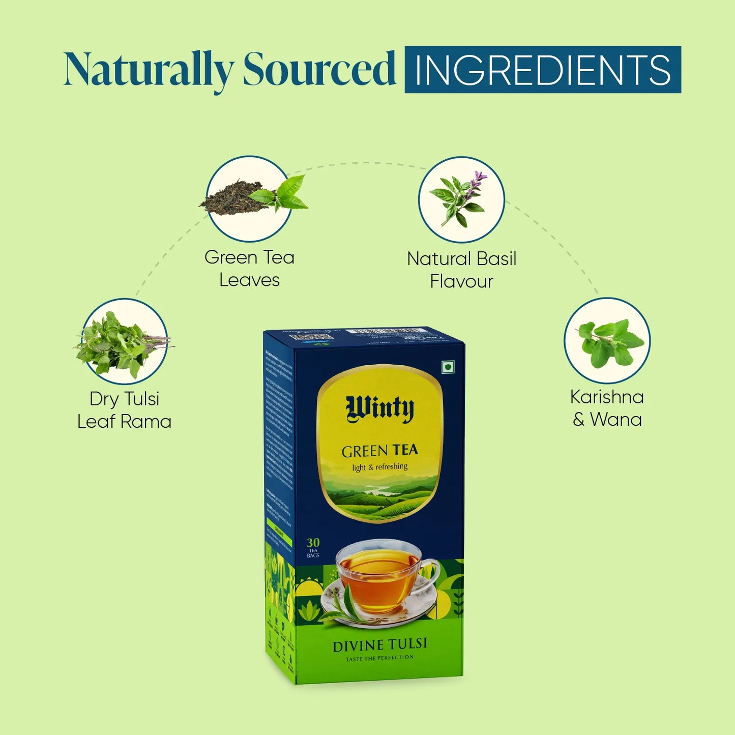 WINTY DIVINE TULSI GREEN TEA 30 Bags