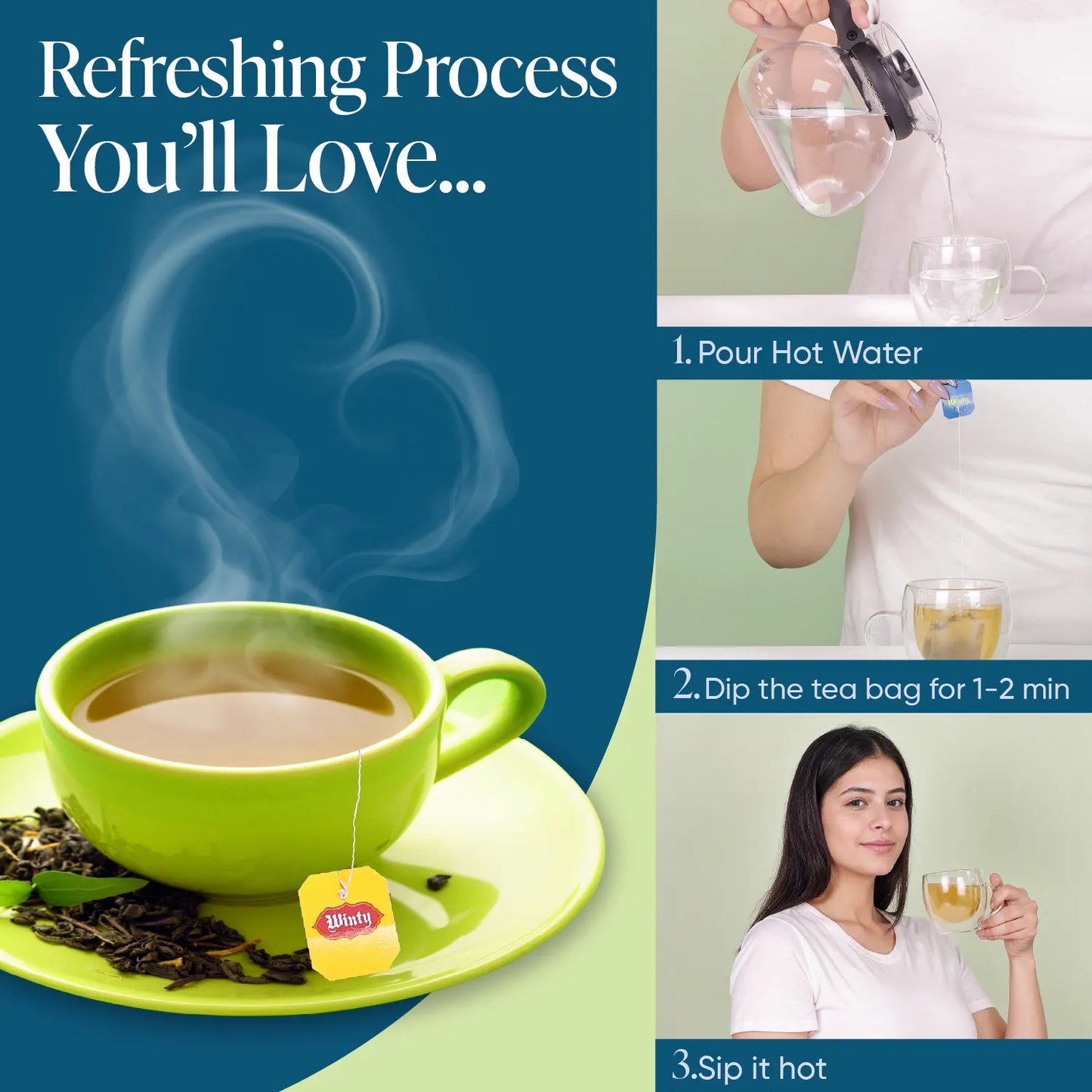 WINTY DIVINE TULSI GREEN TEA 30 Bags