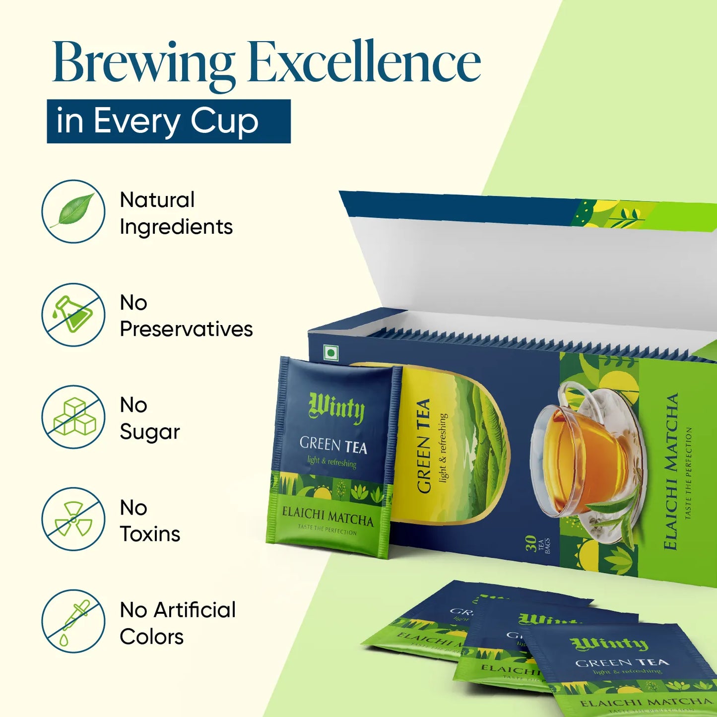 WINTY ELAICHI MATCHA GREEN TEA 30 Bags