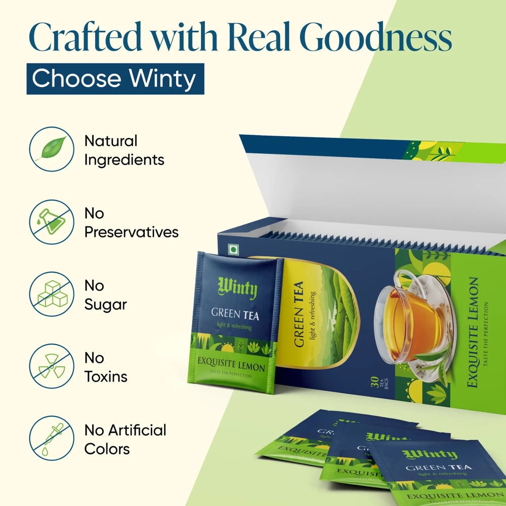 WINTY EXQUISITE LEMON GREEN TEA 30 Bags