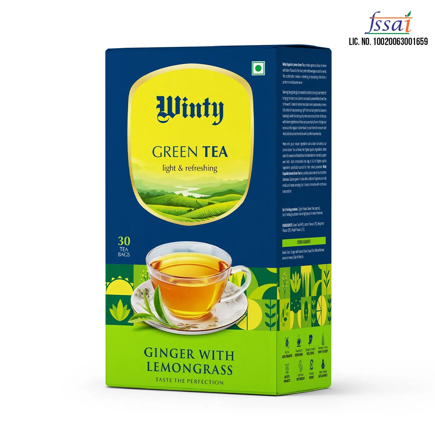 WINTY GINGER WITH LEMON GRASS GREEN TEA 30 Bags