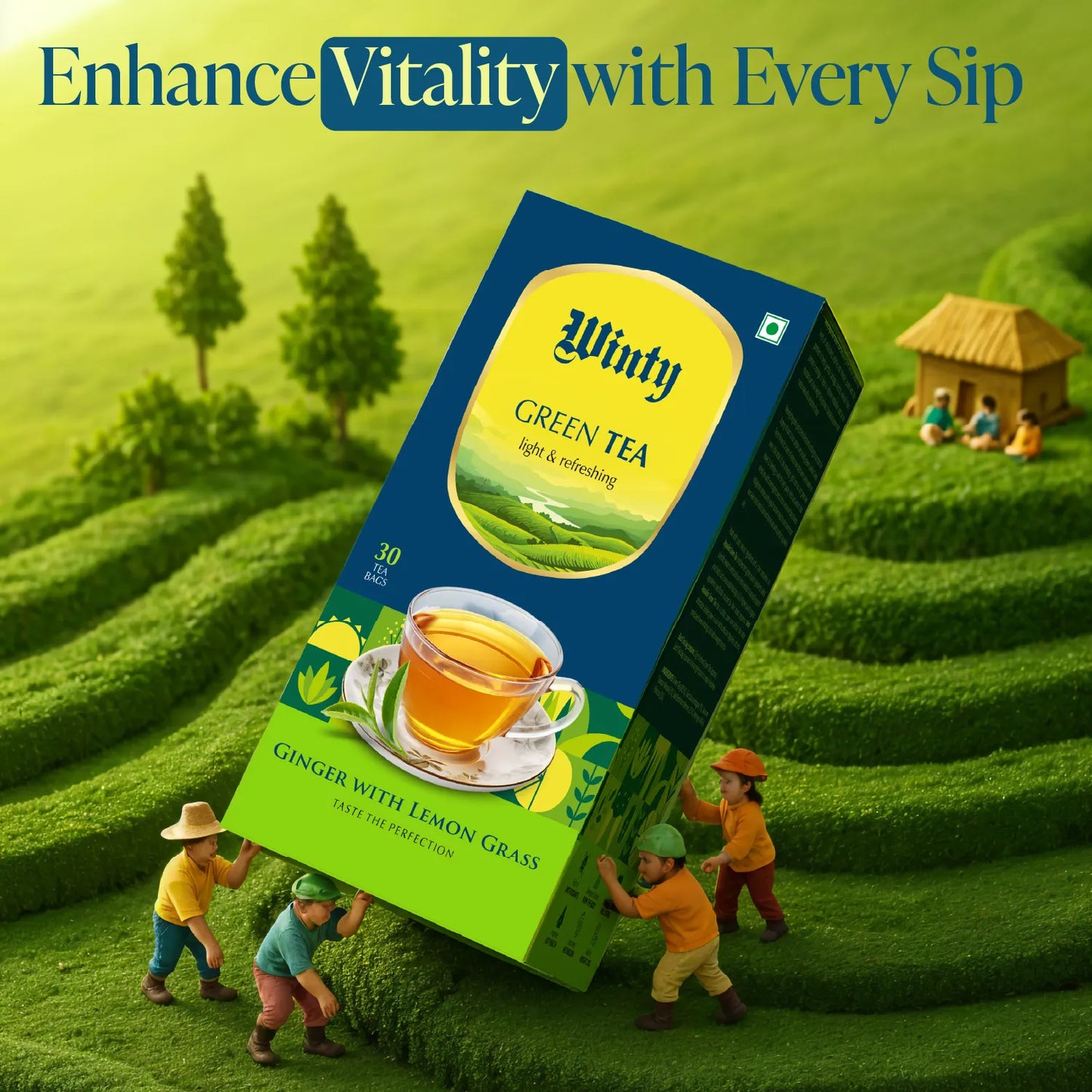 WINTY GINGER WITH LEMON GRASS GREEN TEA 30 Bags