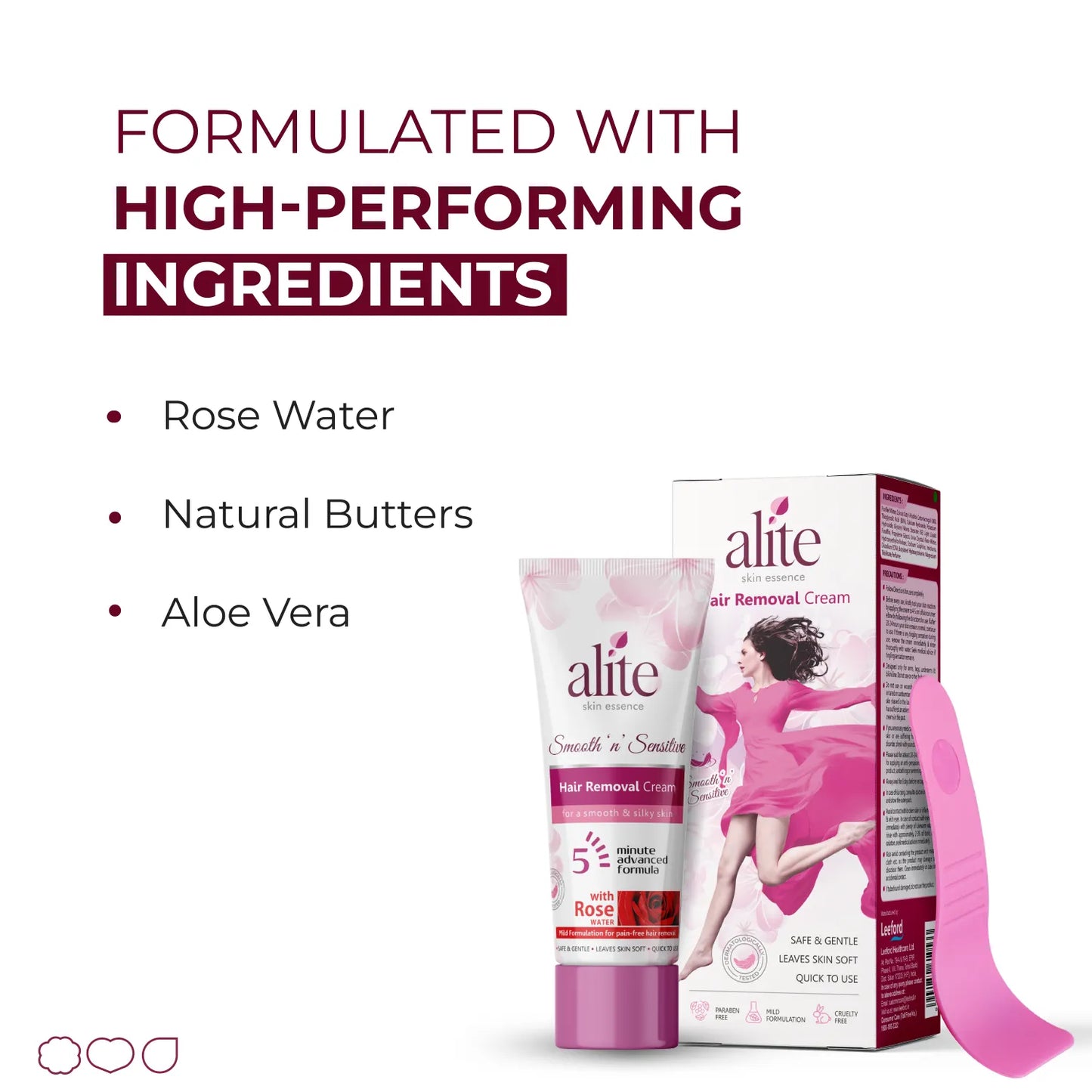 ALITE HAIR REMOVAL CREAM FOR WOMAN ( ROSE ) 30GM