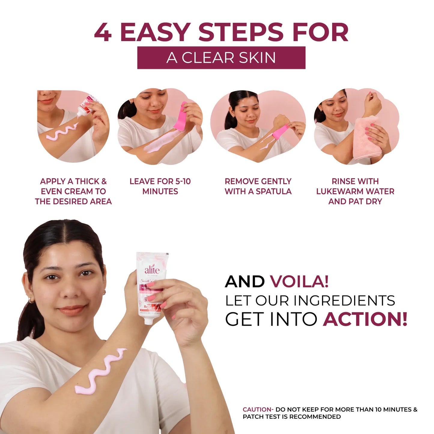 ALITE HAIR REMOVAL CREAM FOR WOMAN ( ROSE ) 30GM